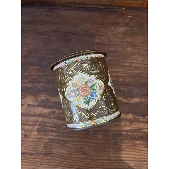 Boîte Vintage En Métal "Made In England" - Décor Déesse Grecque Et Chérubins - Rare